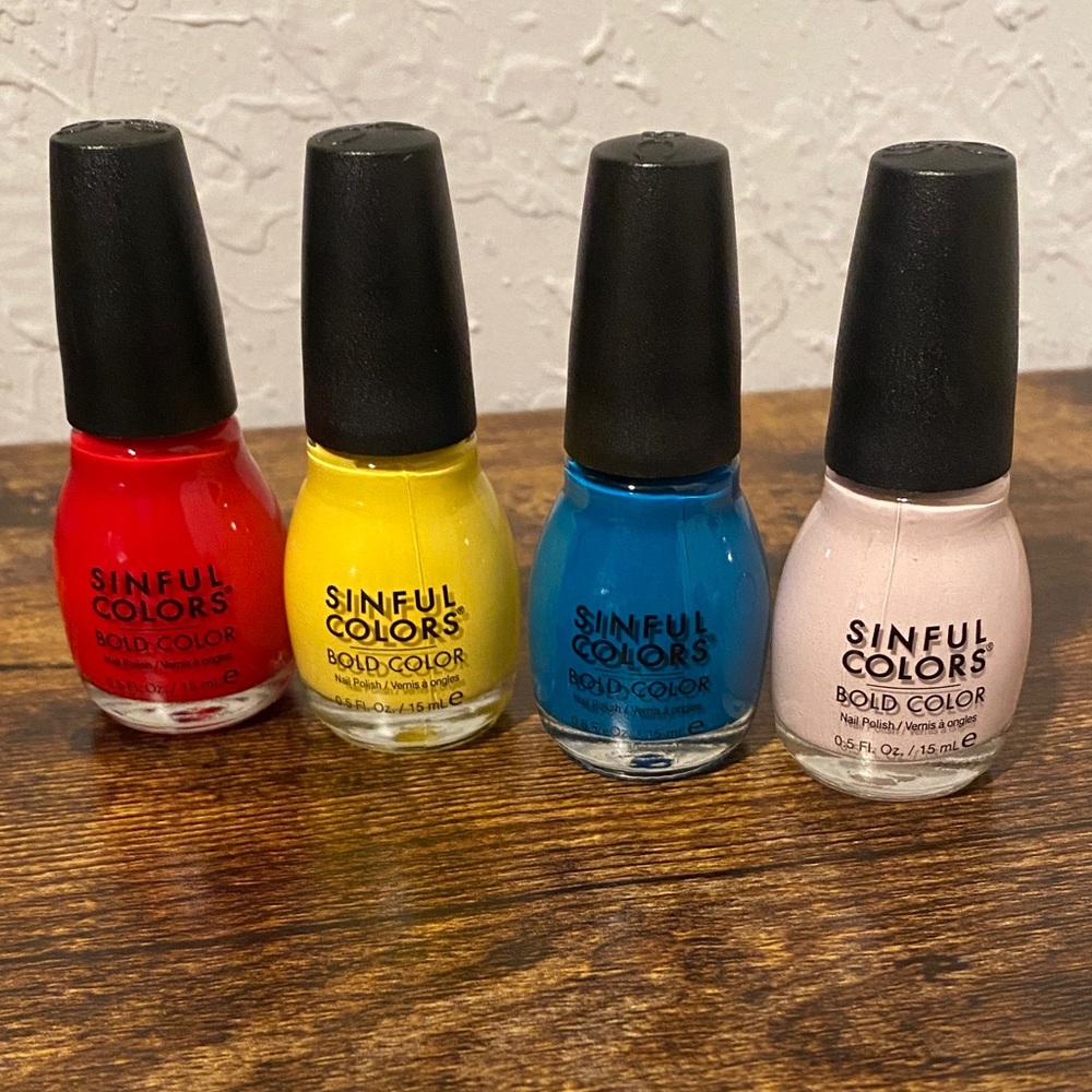 Sinful Colors Vibrant Red and Yellow Nail Polish Duo